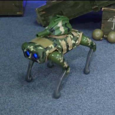 Интерактивный аккумуляторный питомец с пультом управления Робот-пес MECH GUARDIAN QF660-2M Камуфляжный