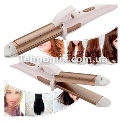 Плойка Утюжок для волос Gemei GM-2961 2 в 1 30 Вт
