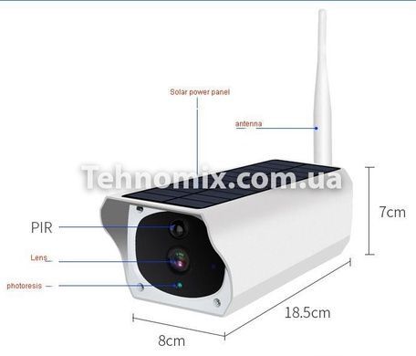 Камера видеонаблюдения CAD F20 Беспроводная WiFi IP-камера с солнечной панелью