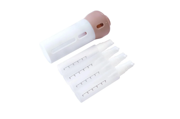 Дорожний органайзер для рідин Smart Travel Bottle Set 4 в 1 Рожевий