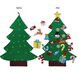Дитяча ялинка з іграшками з фетру Christmas Tree