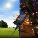 Гирлянда уличная с солнечной панелью 50м 500LED Зеленый провод, теплый свет