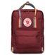 Рюкзак Fjallraven Kanken Бордова кольорова ручка