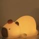 Ночник аккумуляторный силиконовый Капибара спит 16*6,4*6см LED 1200mAh Capybara Sleep Белый
