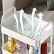 Этажерка напольная 4-ярусная на колесиках пластиковая Storage rack AND906 Белая