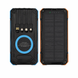 Power Bank із сонячною панеллю та кабелями для зарядки Type-C, Lightning, Micro USB 50000 mAh Чорний з помаранчевим
