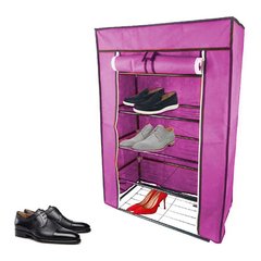 Складаний тканинний шафа для взуття FH-5556 Рожевий