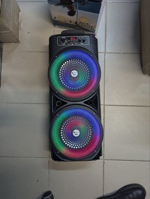 УЦІНКА! Колонка з дротовим мікрофоном і ручкою Bluetooth Wireless Speaker TTD-2807 Чорна