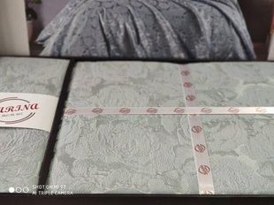 Покривало (250х260см) з наволочками (50х70см) Karina Francios maldiv Жаккард з оксамитовим набивкою