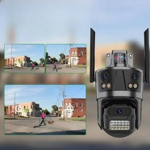 Тройная IP-камера с сигнализацией Rotation P12, Wifi, 12mp (4mp+4mp+4mp)