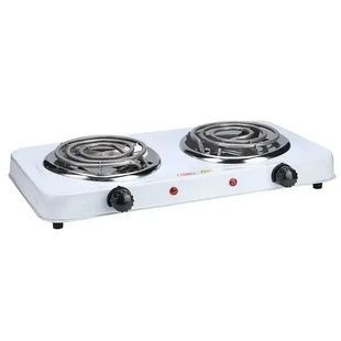 Плита электрическая на две комфорки Double Hotplate BOKO H-003L,2000W Белая