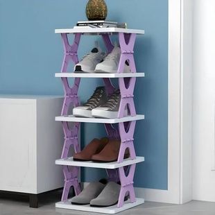 Полка для обуви и вещей на 5 ярусов Shoe rack Фиолетовая