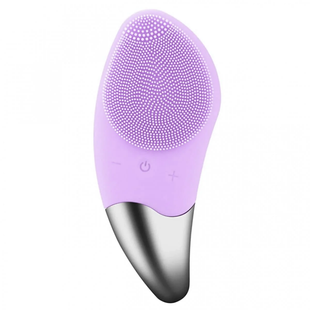 Електрична силіконова щітка-масажер для чищення особи Sonic Facial Brush Фіолетова