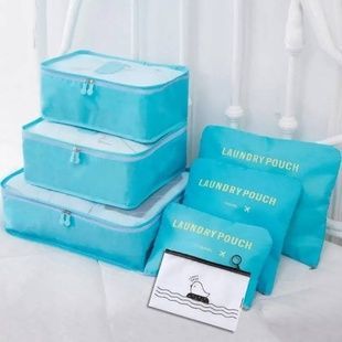 Організатор дорожнього комплекту 6шт Travel Organiser Kit Блакитний