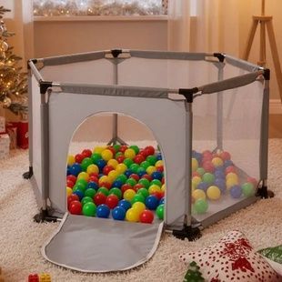 Манеж детский игровой складной 120&times;100&times;55 см, безопасный манеж для детей, Серый X-778