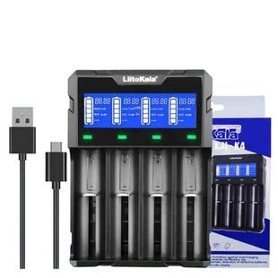 Зарядний пристрій-Power Bank для 18650/ 26650/ 21700/ 26700/ AA LiitoKala Lii-K4 Чорне