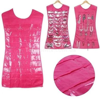 Органайзер тканинний для прикрас Рожеве плаття