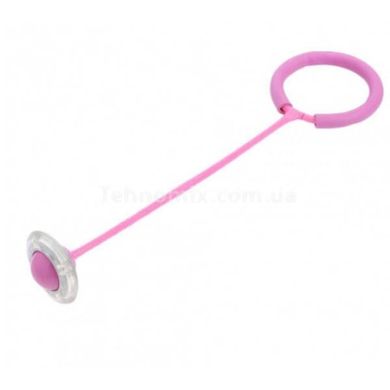 Скакалка на одну ногу LED Розовая
