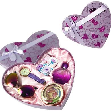 Подарунковий набір жіночий Jesou в Серце № 33 Фіолетовий