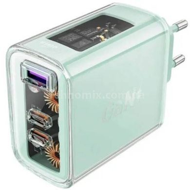 Сетевое зарядное устройство для ACEFAST A45 Sparkling series PD65W GaN (2*USB-C+USB-A) charger Mountain mist