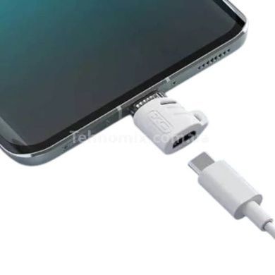 Адаптер перехідник XO NB256G Micro to Type-c adapter Білий