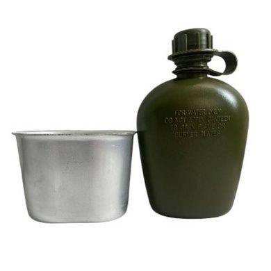 Фляга пластиковая с чехлом в камуфляжной расцветке MILITARY STYLE 1L Пиксель