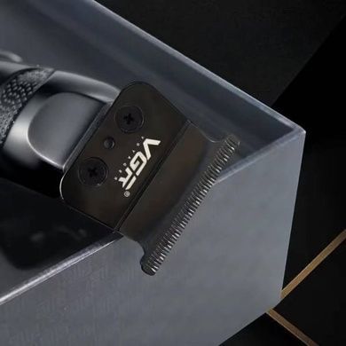 Триммер с 4 сменными насадками 7500RPM, 1500mAh, LED-дисплеем VGR V-879T BLUE Черный с синим