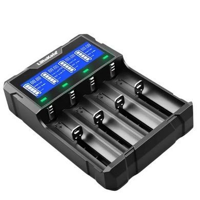 Зарядний пристрій-Power Bank для 18650/ 26650/ 21700/ 26700/ AA LiitoKala Lii-K4 Чорне