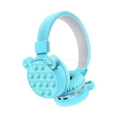Бездротові Bluetooth навушники антистрес Pop It LED CXT-806G Сині