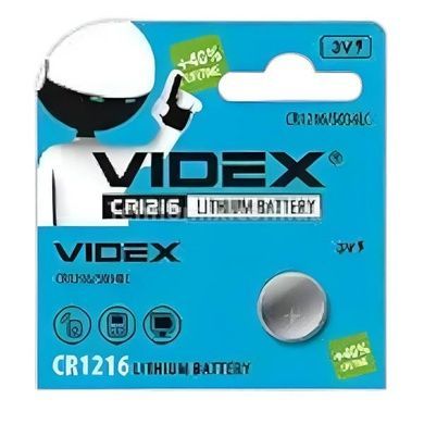 Набір батарейок 5шт на блістері Videx CR1216 3V