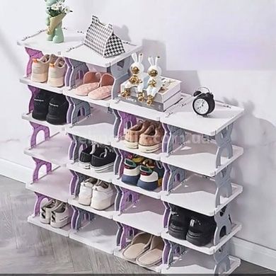 Полиця для взуття та речей на 5 ярусів Shoe rack Фіолетова