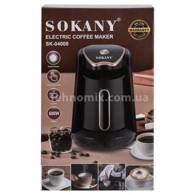 Турка электрическая кофеварка 250мл SOKANY SK-04008 Черная