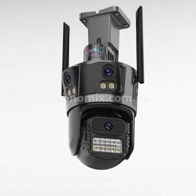 Потрійна IP-камера із сигналізацією Rotation P12, Wifi, 12mp (4mp+4mp+4mp)