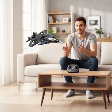 Самолет на радиоуправлении Истребитель toy airplane AND JX2085 Черный с салатовым