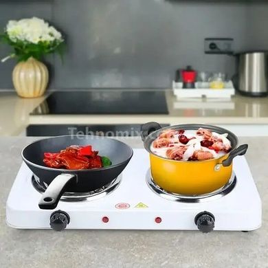 Плита электрическая на две комфорки Double Hotplate BOKO H-003L,2000W Белая