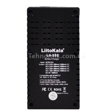 Зарядное устройство универсальное для 18650, АА, ААА LiitoKala Lii-202 battery charger TYPE-C