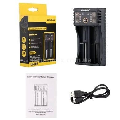 Зарядное устройство универсальное для 18650, АА, ААА LiitoKala Lii-202 battery charger TYPE-C