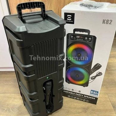 УЦІНКА! Колонка з дротовим мікрофоном і ручкою Bluetooth Wireless Speaker TTD-2807 Чорна