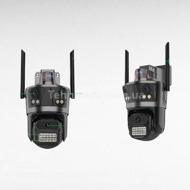 Потрійна IP-камера із сигналізацією Rotation P12, Wifi, 12mp (4mp+4mp+4mp)