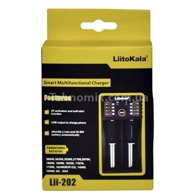 Зарядное устройство универсальное для 18650, АА, ААА LiitoKala Lii-202 battery charger TYPE-C