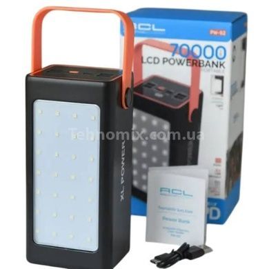 Powerbank-фонарь с ручкой 70000mAh pd22.5W ACL PW-52 Черный с орнжевым