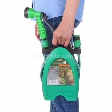 Шланг поливальний 10м з котушкою та розпилювачем BB-4208 Зелений