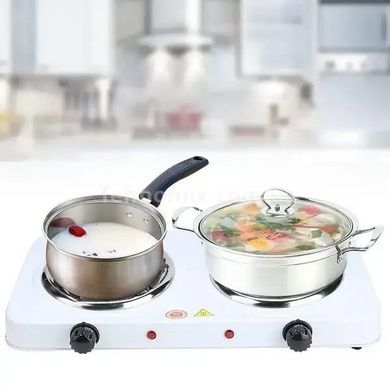 Плита электрическая на две комфорки Double Hotplate BOKO H-003L,2000W Белая