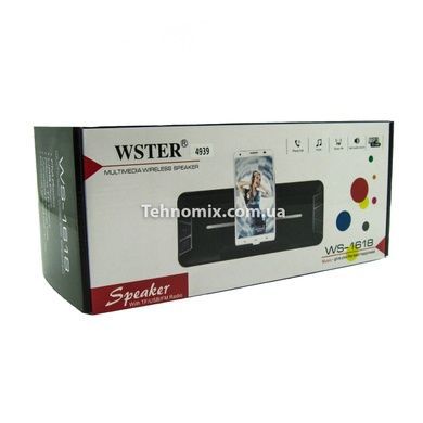 Портативна акустична стерео колонка Wster WS-1618 Чорна