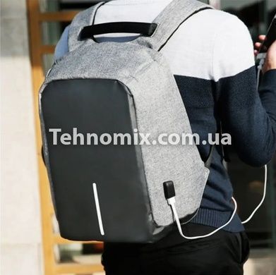 Рюкзак протикрадій Bobby Anti-theft with USB port 17" Сірий