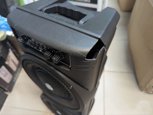УЦІНКА! Колонка з дротовим мікрофоном і ручкою Bluetooth Wireless Speaker TTD-2807 Чорна