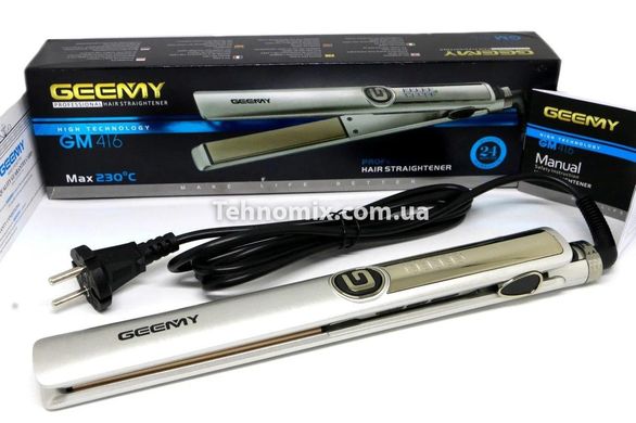 Праска-випрямляч для волосся Geemy GM-416 Сірий