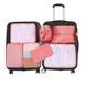 Набор органайзеров для хранения вещей дорожный 8 шт Travel storage bag XL-940 Розовый