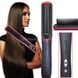 Электрическая расческа-выпрямитель ASL-908 Hair Straightener Черная с красным