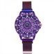 Часы женские с каучуковым ремешком Classic Diamonds Фиолетовые